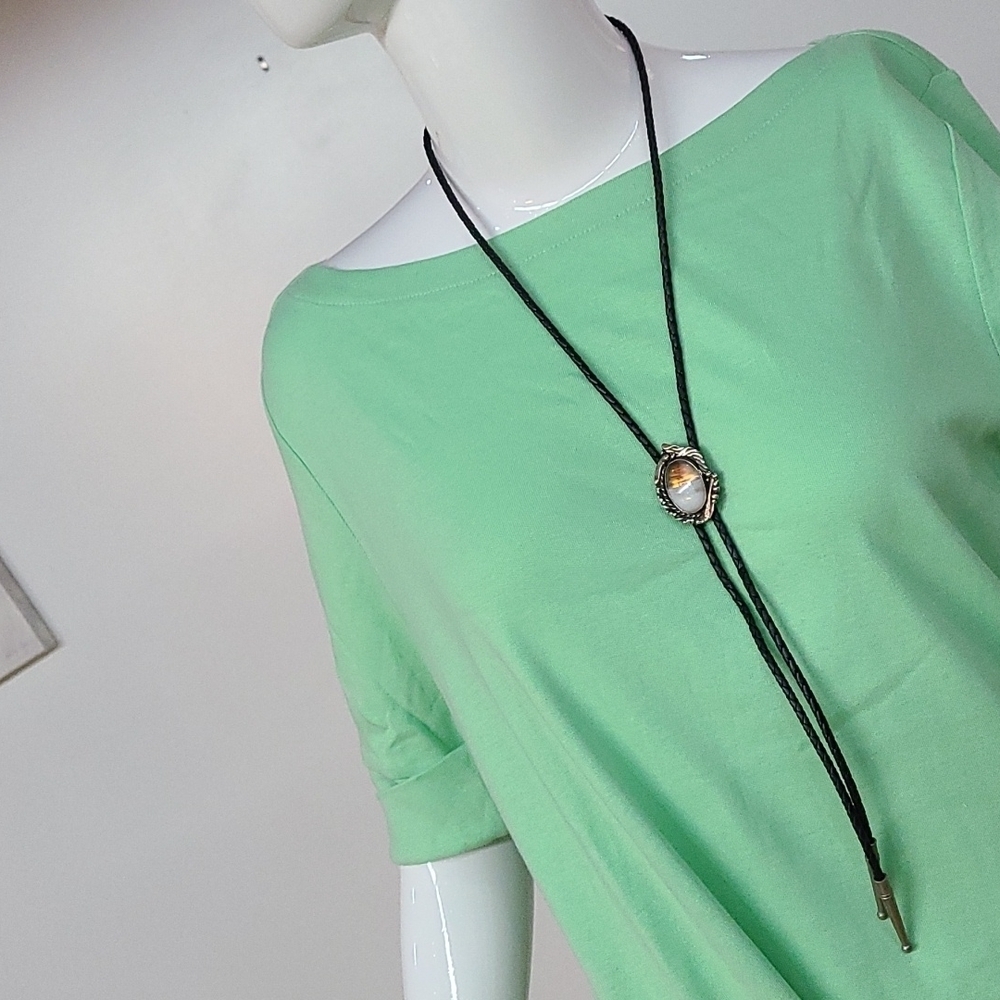 Vintage Agate Bolo Necklace